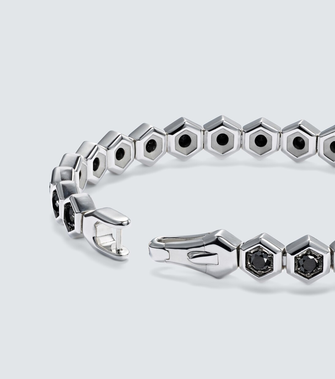 Hex sterling silver bracelet with diamonds | David Yurman