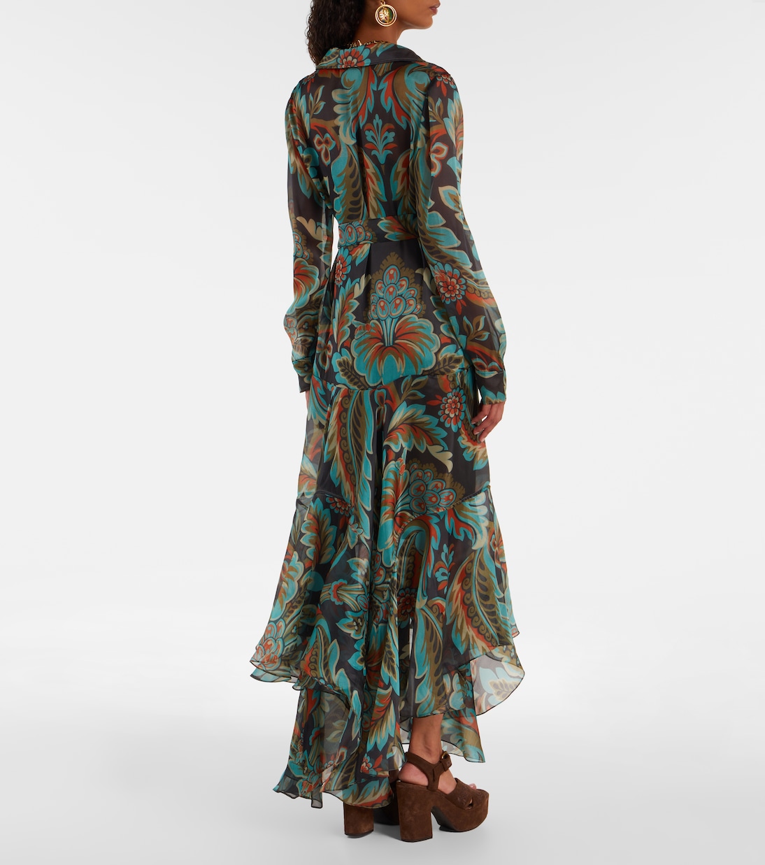 Paisley fringed silk gown | Etro