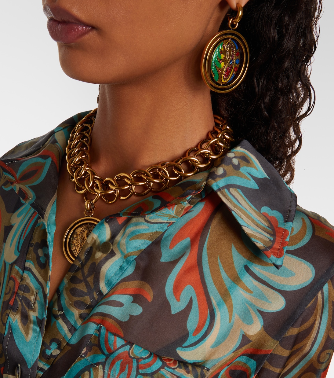 Paisley fringed silk gown | Etro