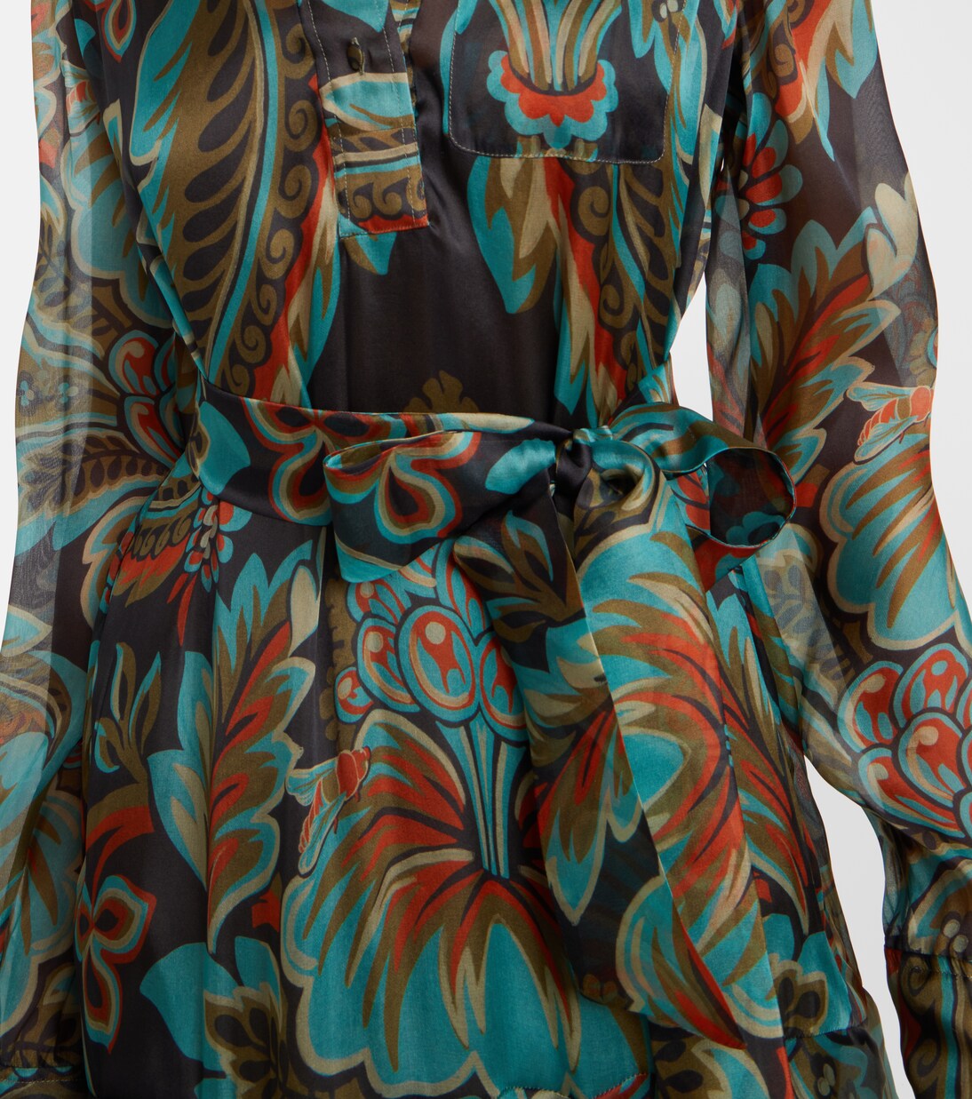 Paisley fringed silk gown | Etro
