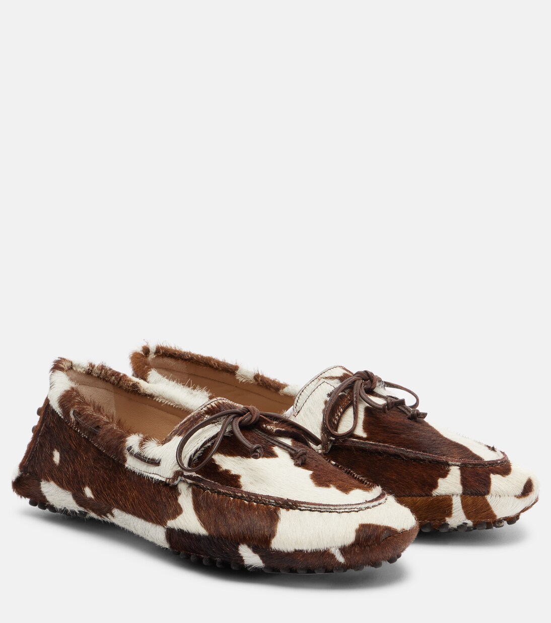 Printed calf hair driving shoes | Le Monde Béryl