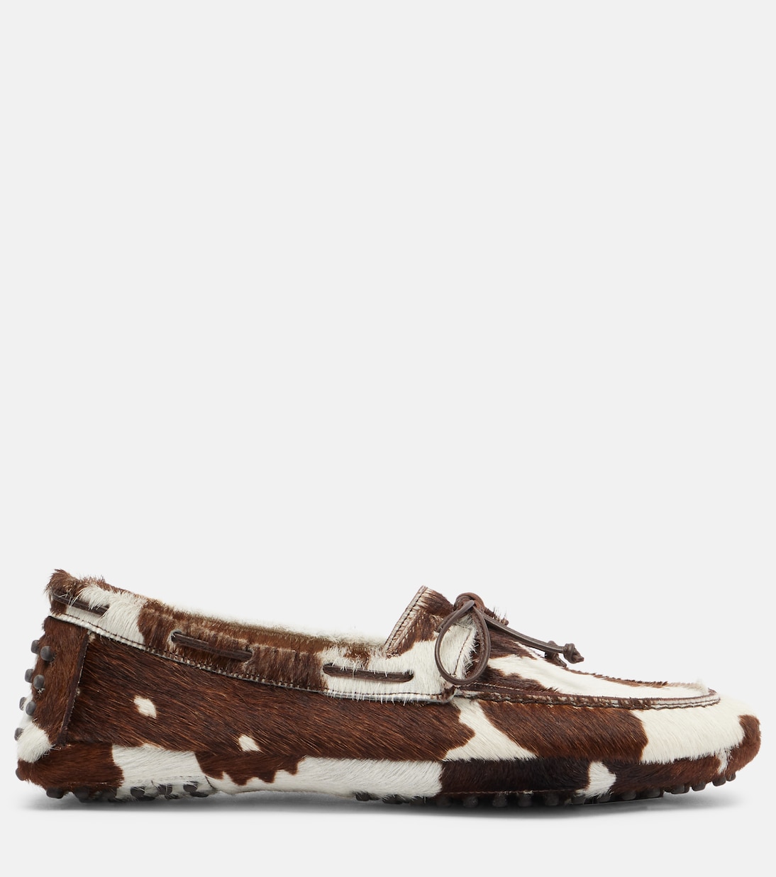 Printed calf hair driving shoes | Le Monde Béryl