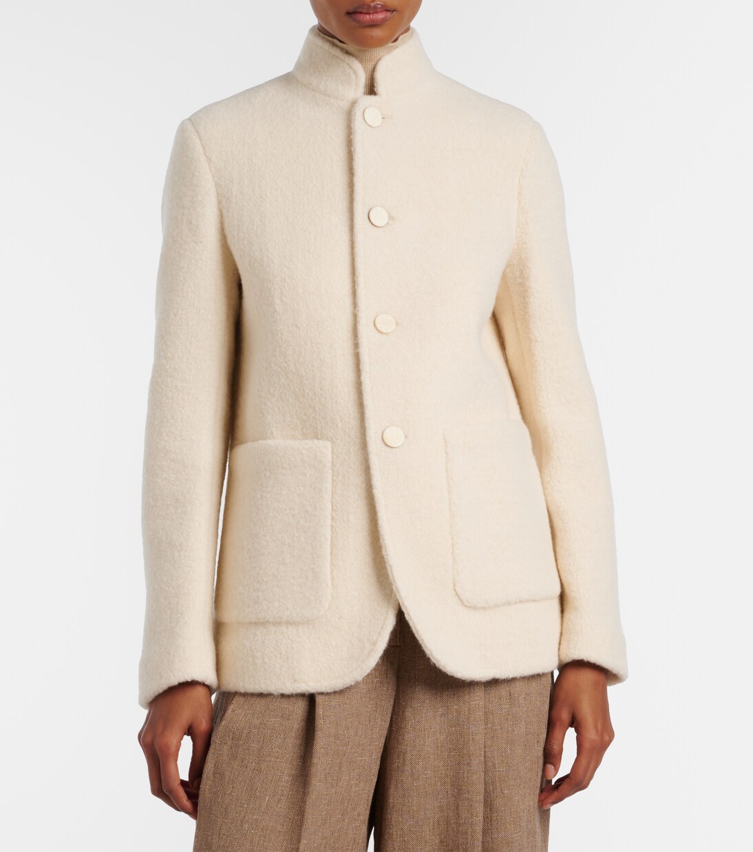 Spagna alpaca, wool, and silk jacket | Loro Piana