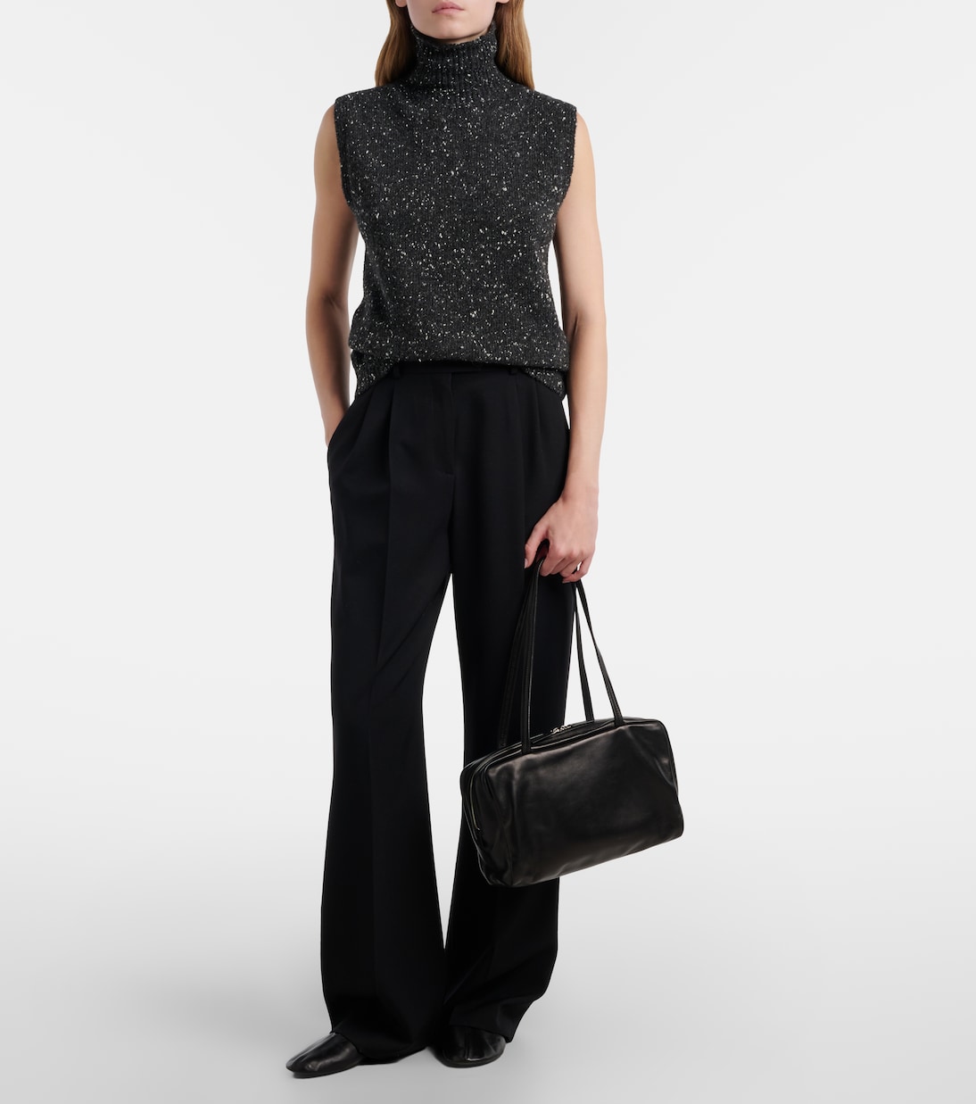 Bolso al hombro Astra de piel | The Row