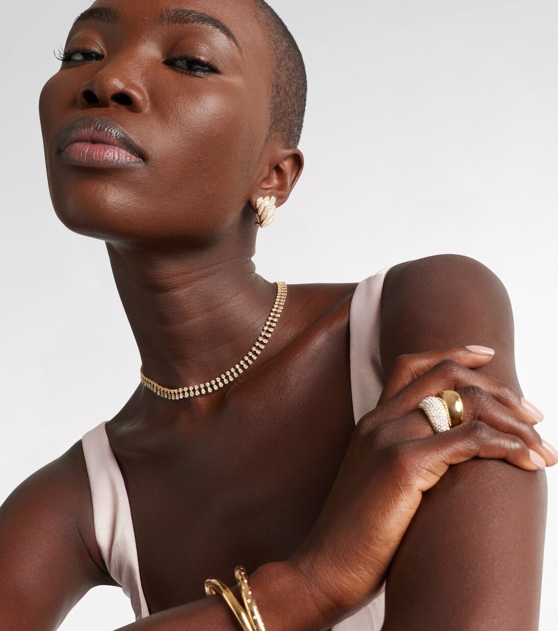 18kt gold necklace with diamonds | Anita Ko