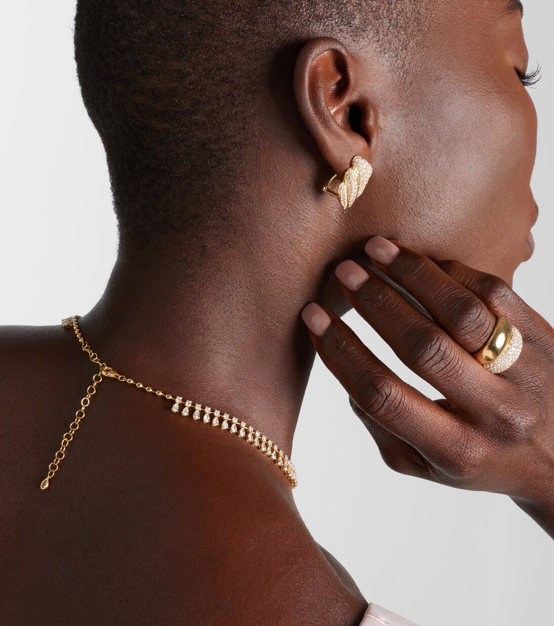 18kt gold necklace with diamonds | Anita Ko