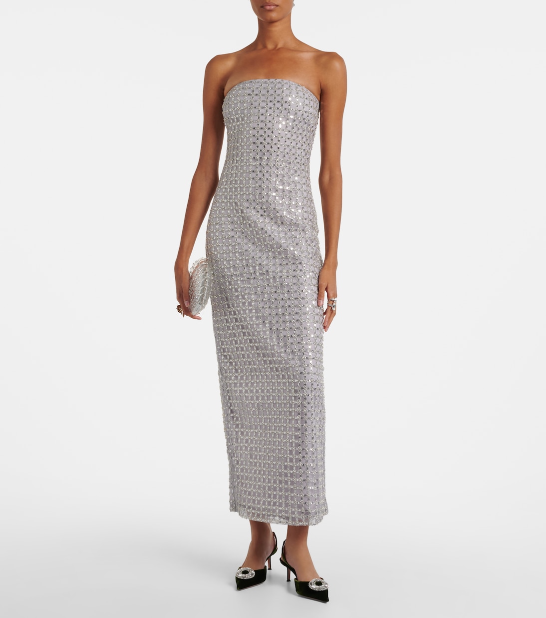 Embellished mesh cocktail dress | Rotate