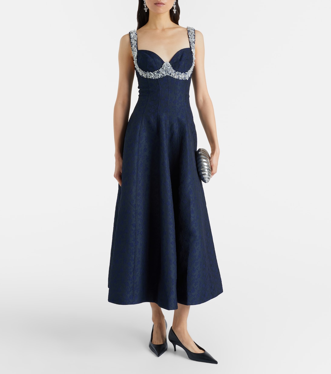 Charlotte embellished jacquard midi dress | Simkhai