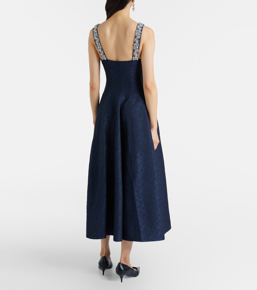 Charlotte embellished jacquard midi dress | Simkhai