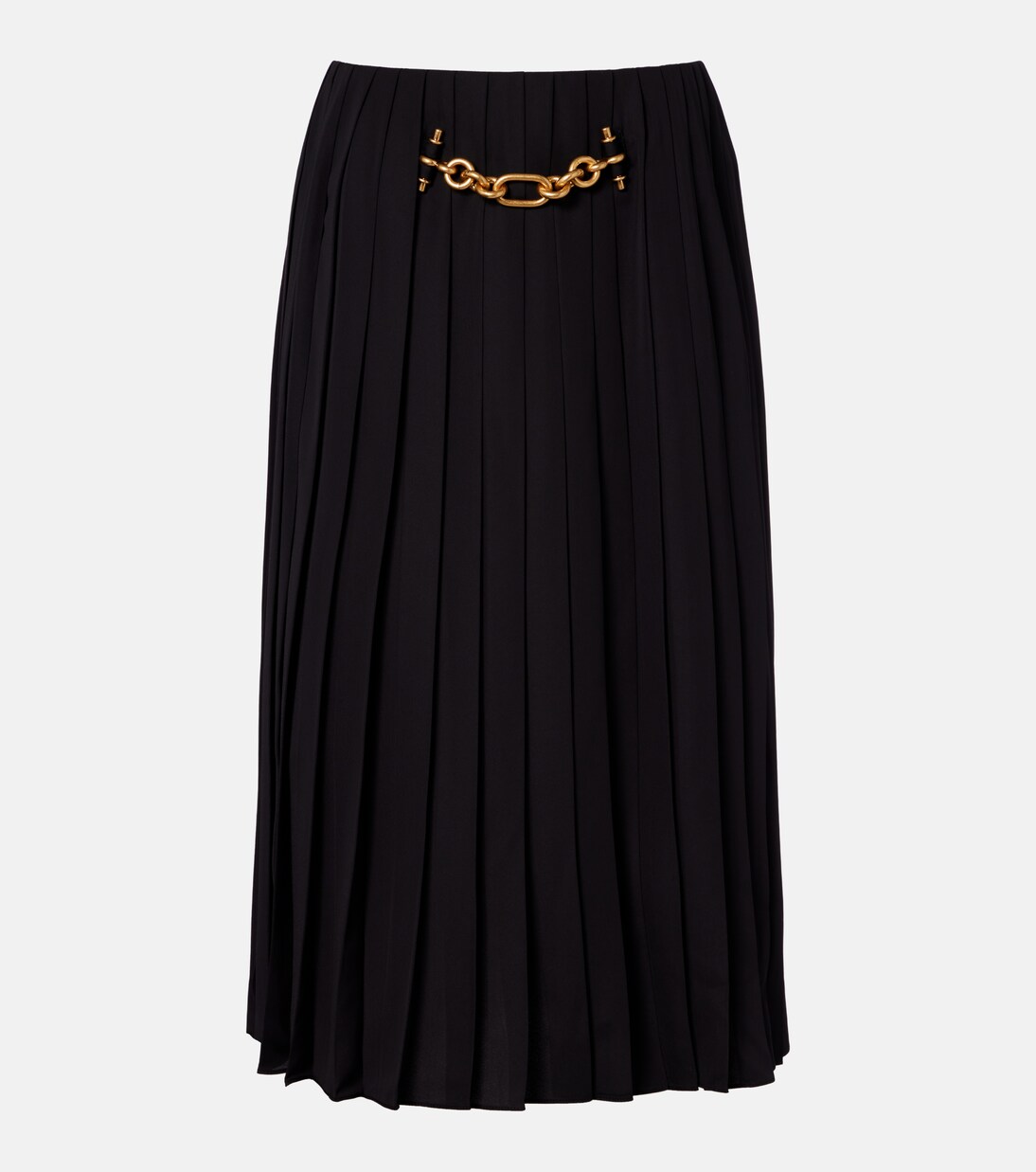 Chain-detail pleated midi skirt | Balmain