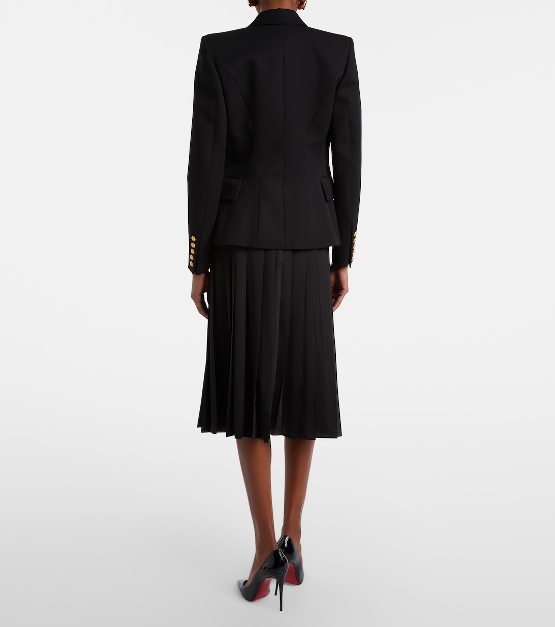 Chain-detail pleated midi skirt | Balmain
