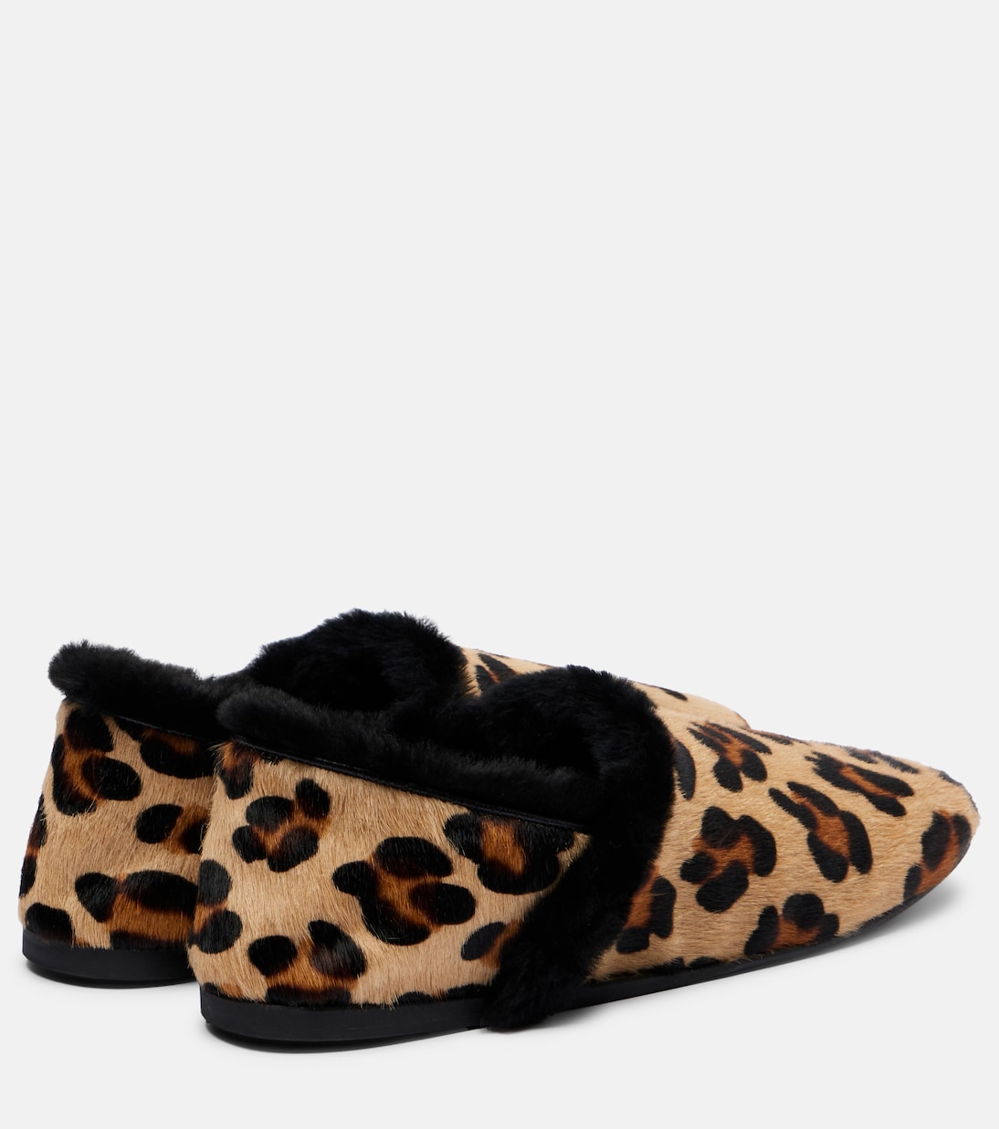 Shearling-lined calf hair slip-on shoes | Yves Salomon