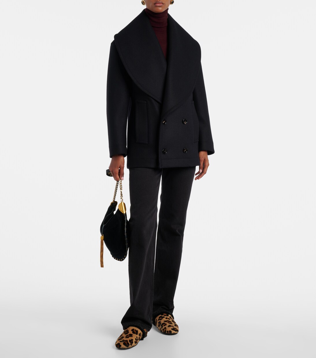 Shearling-lined calf hair slip-on shoes | Yves Salomon