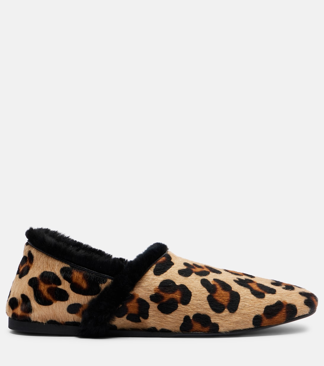 Shearling-lined calf hair slip-on shoes | Yves Salomon