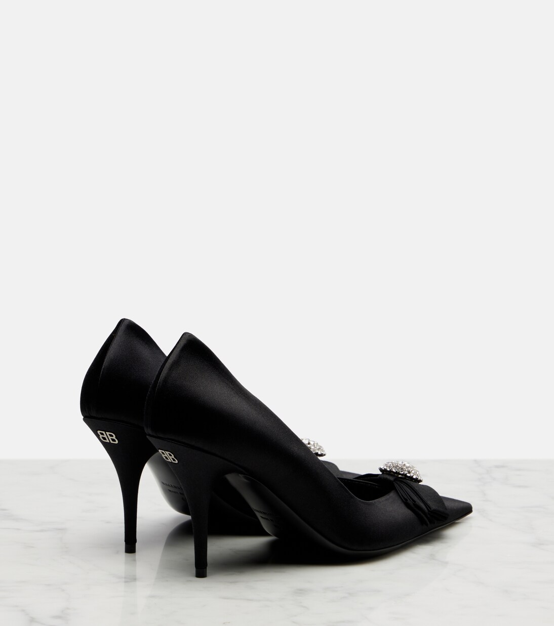 Pumps Avenue Palazzo 90 aus Satin mit Kristallen | Balenciaga