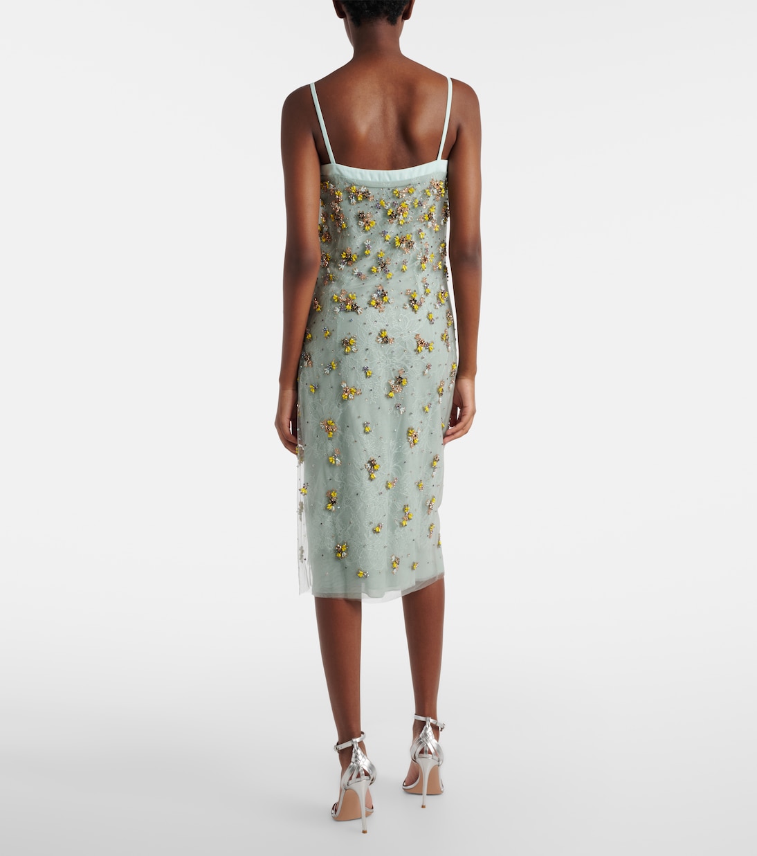 Robe midi Palla en tulle à dentelle  | Costarellos