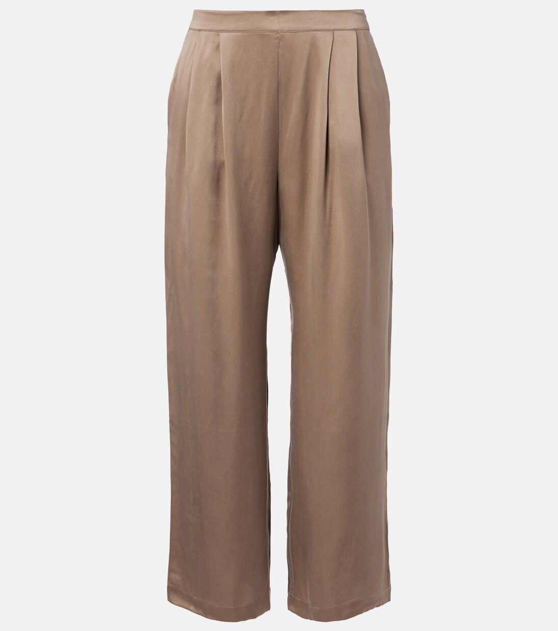 Isola silk twill wide-leg pants | Asceno