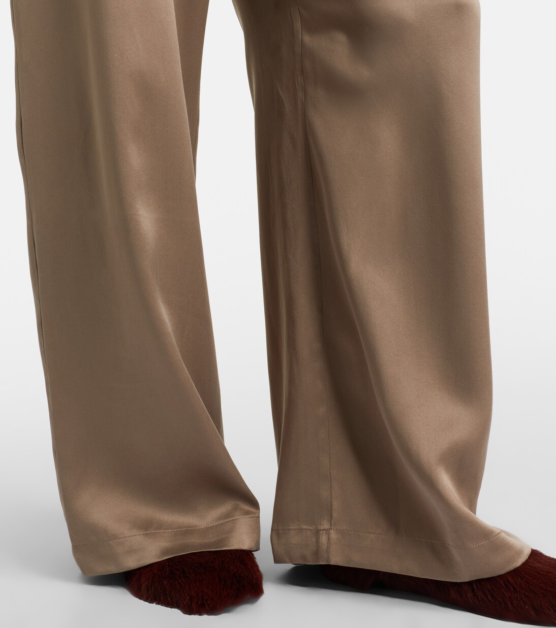 Isola silk twill wide-leg pants | Asceno