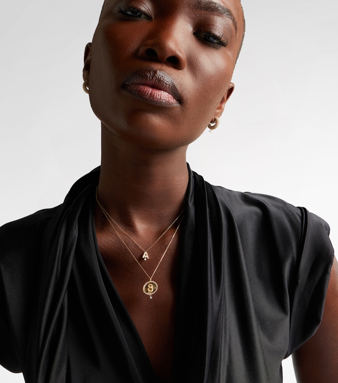 Lucky Charm Eight 18kt gold necklace with diamonds | Persée