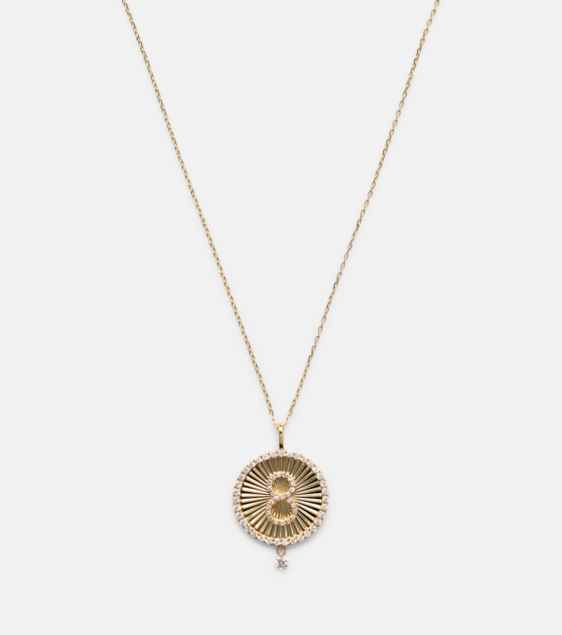 Lucky Charm Eight 18kt gold necklace with diamonds | Persée
