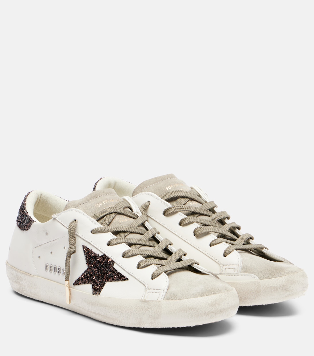 Super Star glitter leather sneakers | Golden Goose