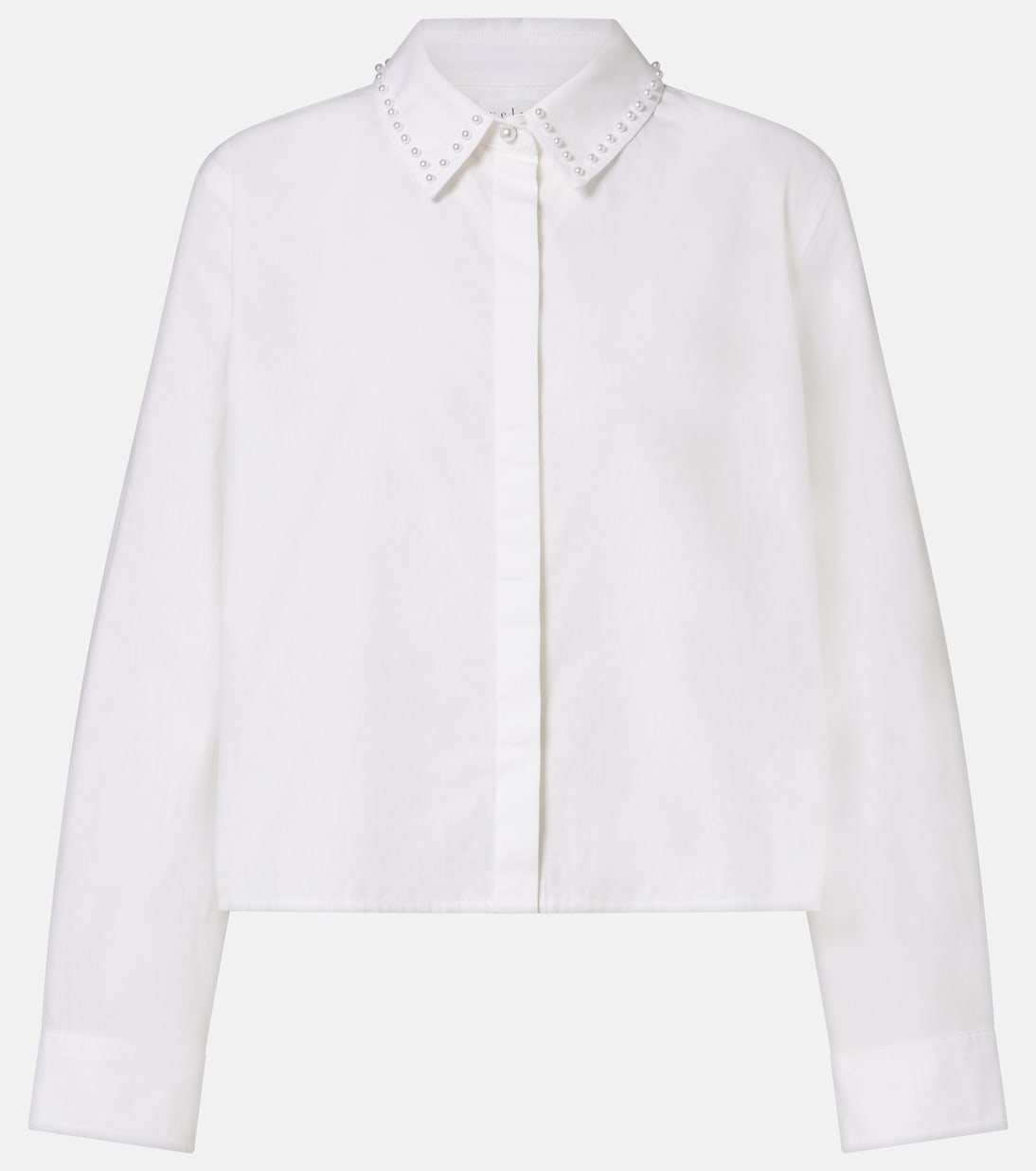 Jocelyn beaded cotton poplin shirt | Velvet