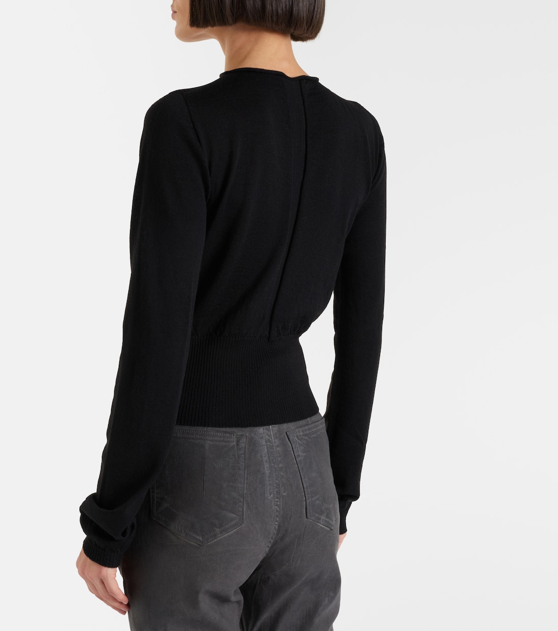 Cutout virgin wool top | Rick Owens