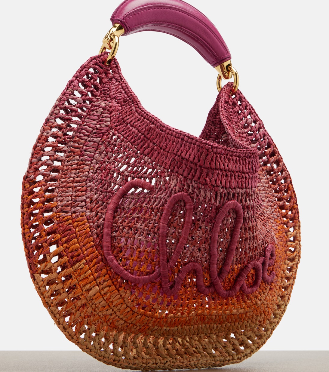 Summer Banana Medium raffia shoulder bag | Chloé