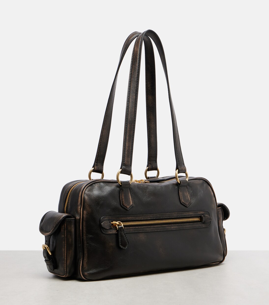 Bolso al hombro Pocket de piel | Miu Miu