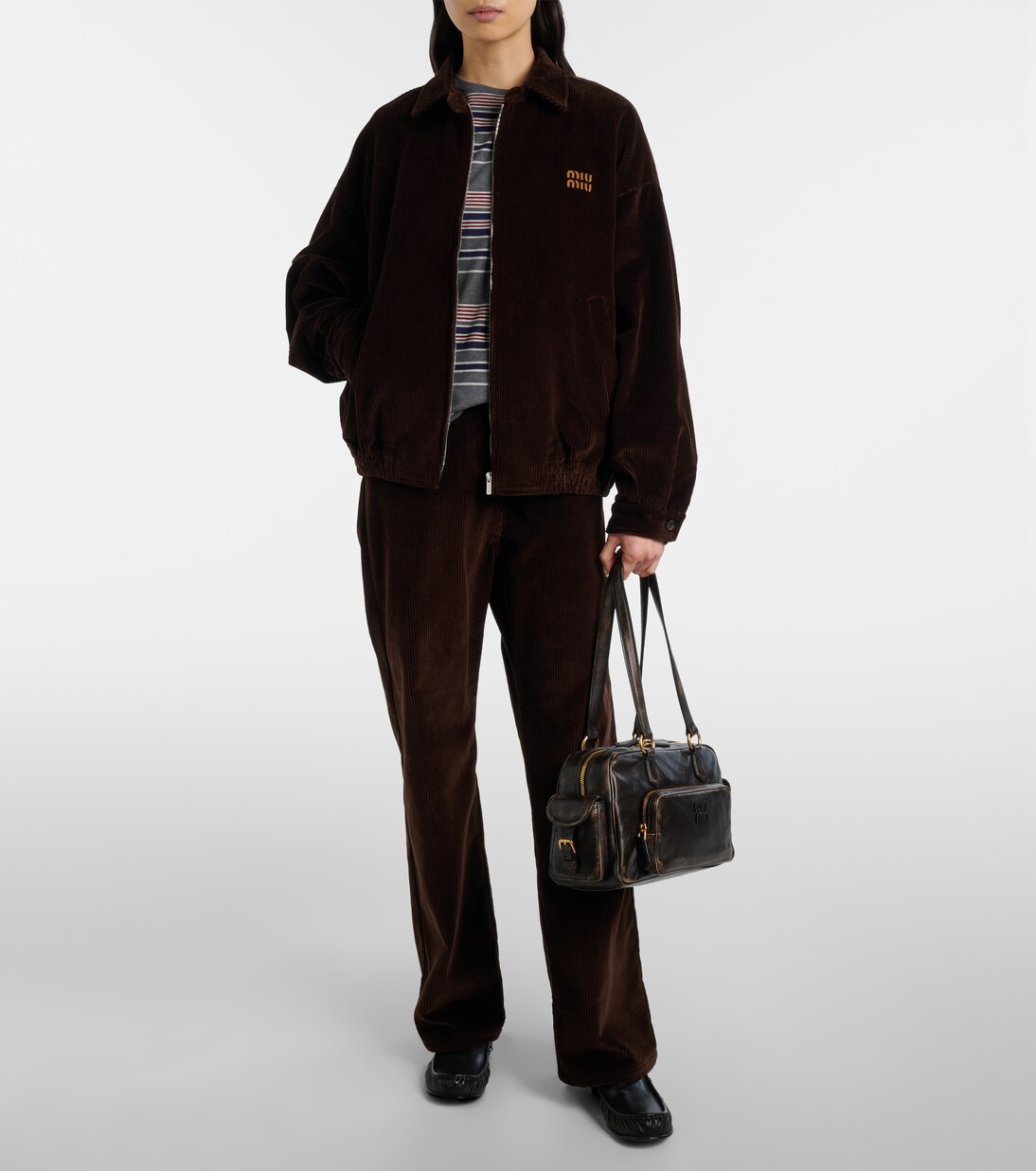 Bolso al hombro Pocket de piel | Miu Miu