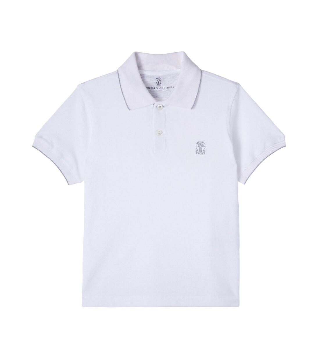 Cotton piqué polo shirt | Brunello Cucinelli Kids