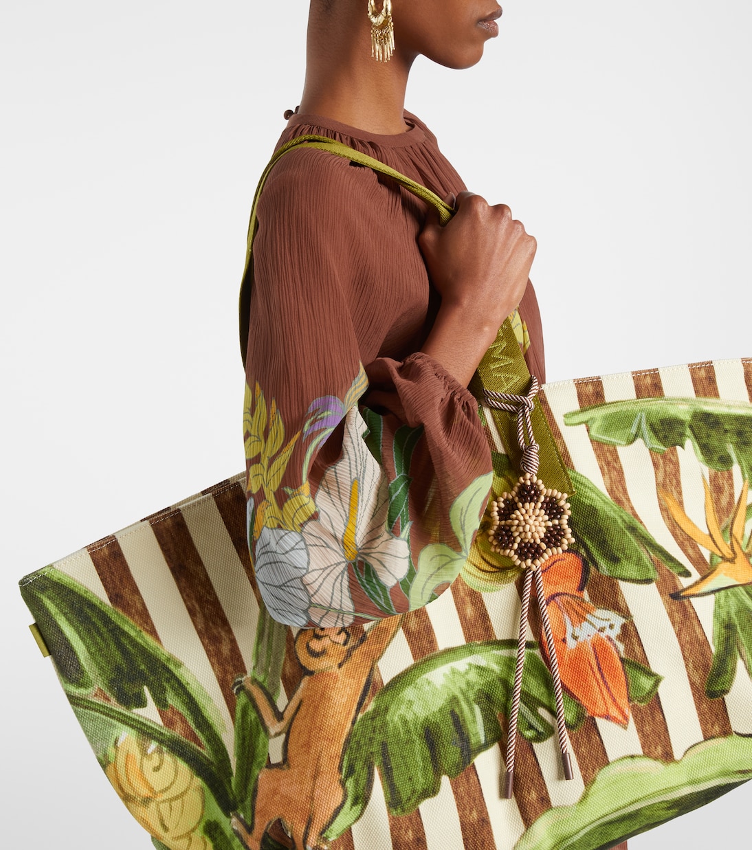 Toucan Tango Large canvas tote bag | Alémais