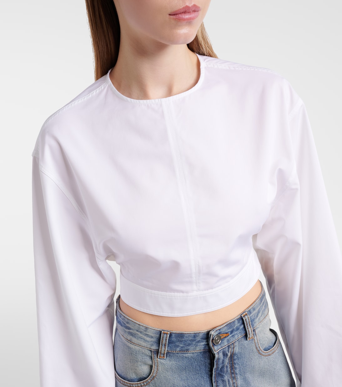 Cotton poplin crop top | Alaïa