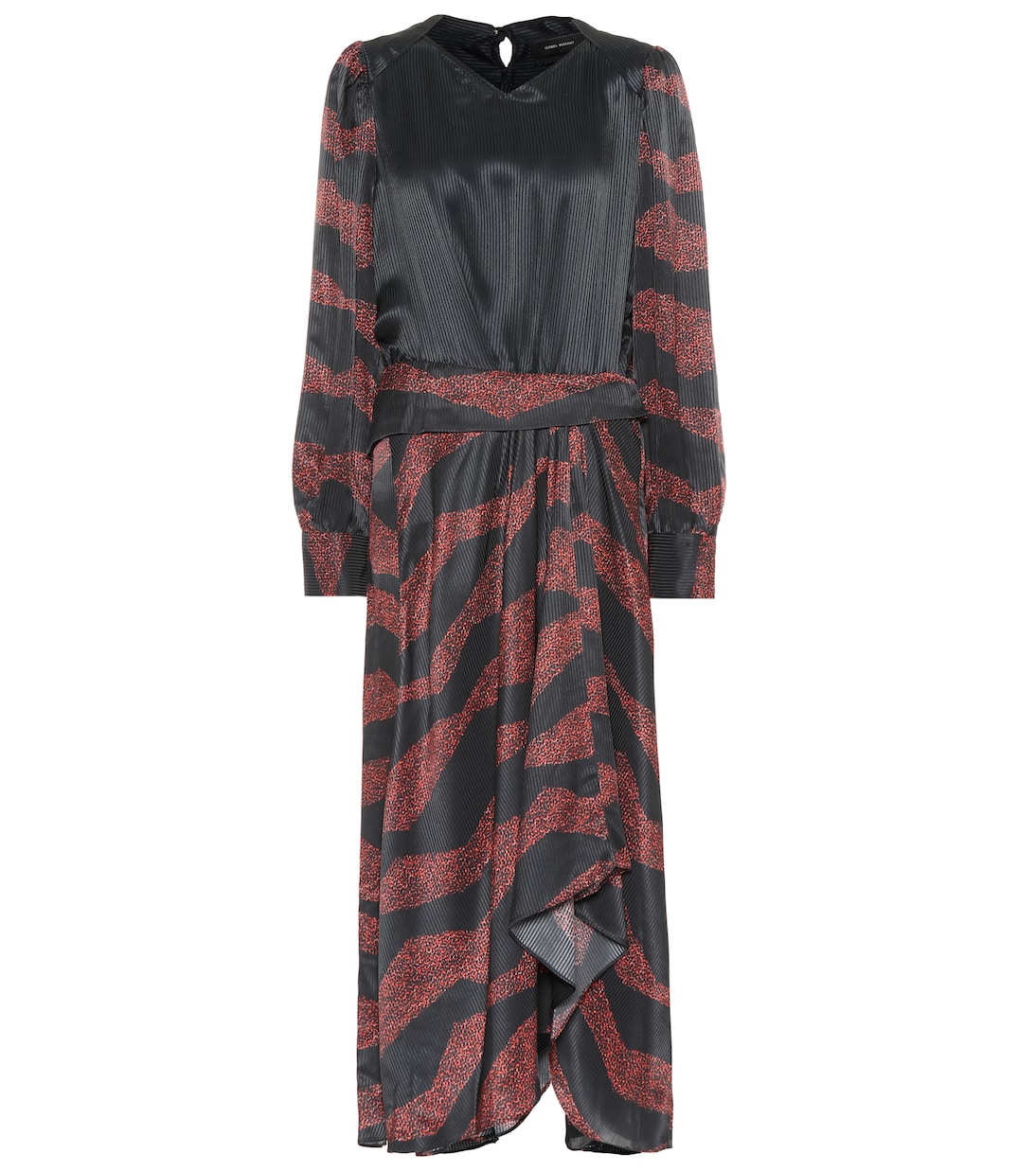 Robe midi Romina imprimée en satin | Isabel Marant