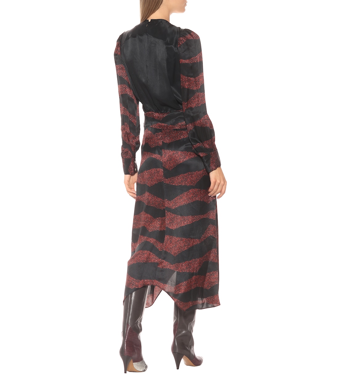 Robe midi Romina imprimée en satin | Isabel Marant