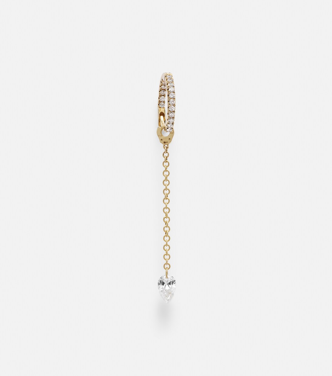 Boucle d'oreille unique Pendulum en or jaune 18 ct et diamant | Maria Tash