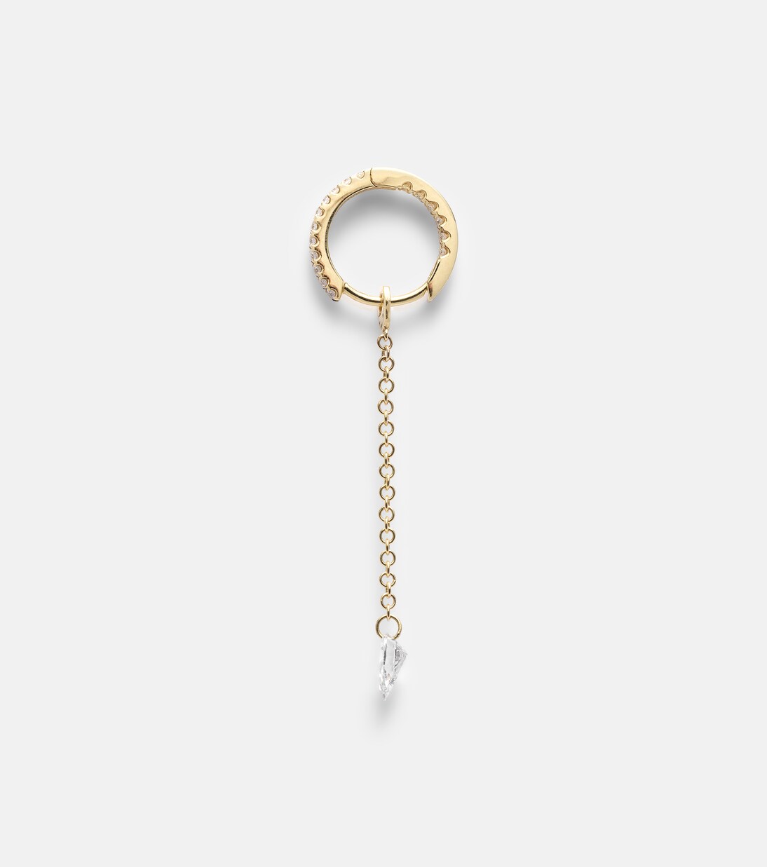 Boucle d'oreille unique Pendulum en or jaune 18 ct et diamant | Maria Tash