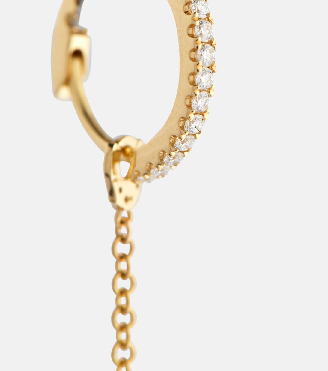 Boucle d'oreille unique Pendulum en or jaune 18 ct et diamant | Maria Tash