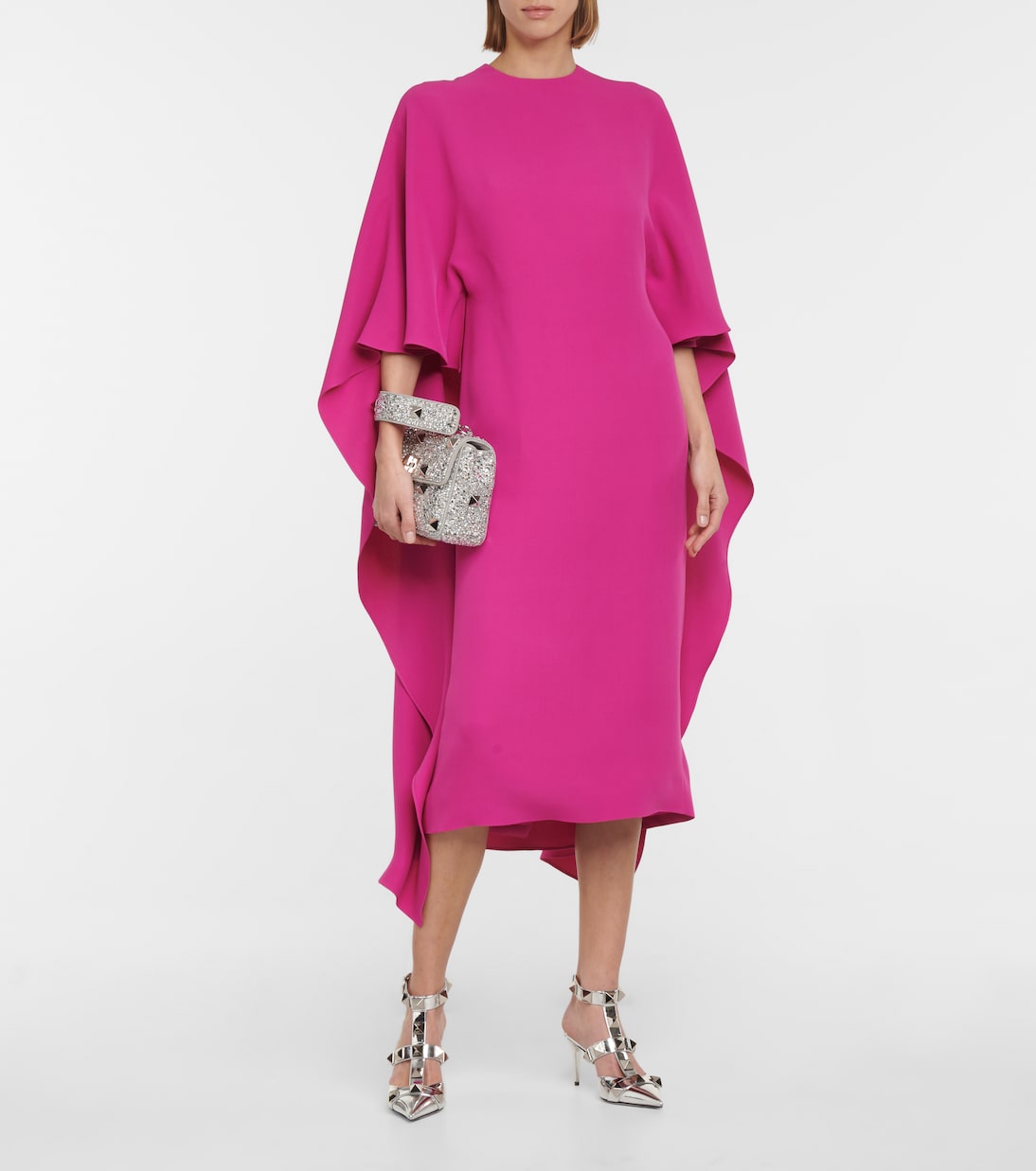 Silk cady midi dress | Valentino