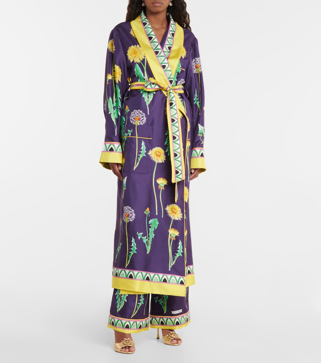 Peignoir imprimé en soie | Dolce&Gabbana