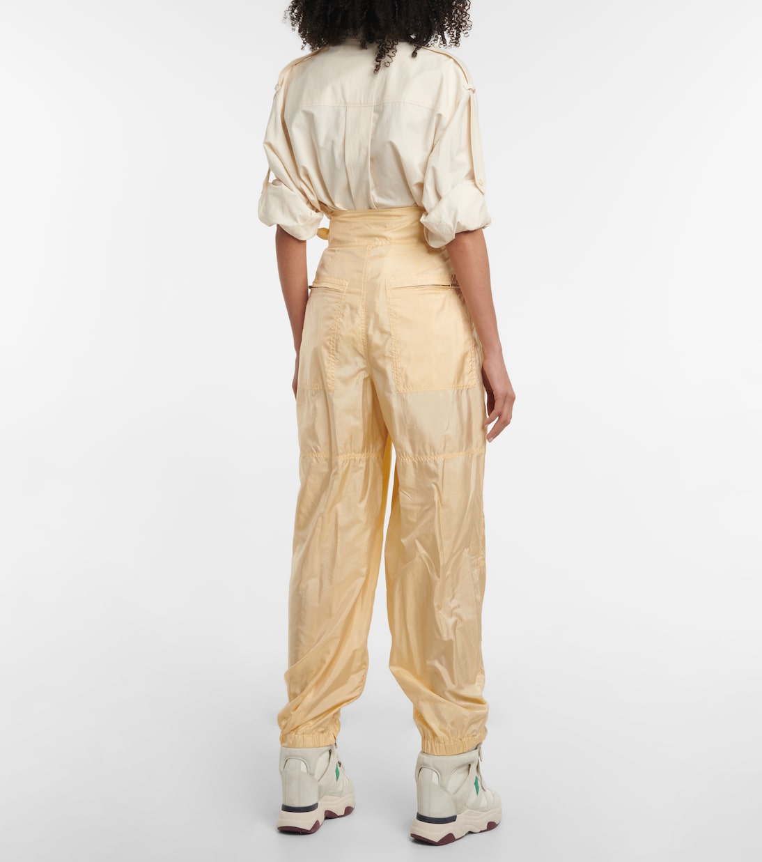Pantaloni Olga in misto seta a vita alta | Isabel Marant