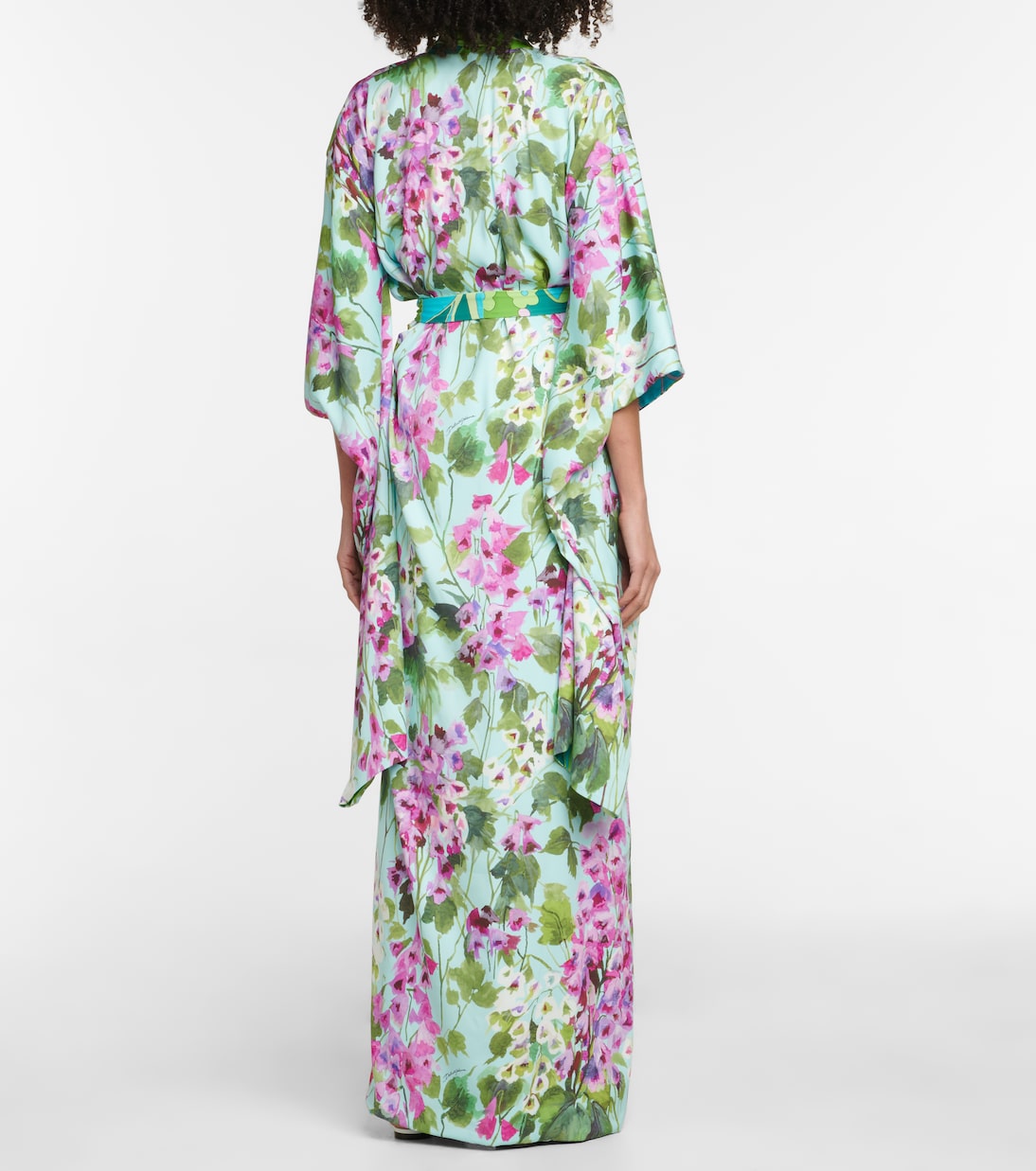 Floral silk charmeuse robe | Dolce&Gabbana