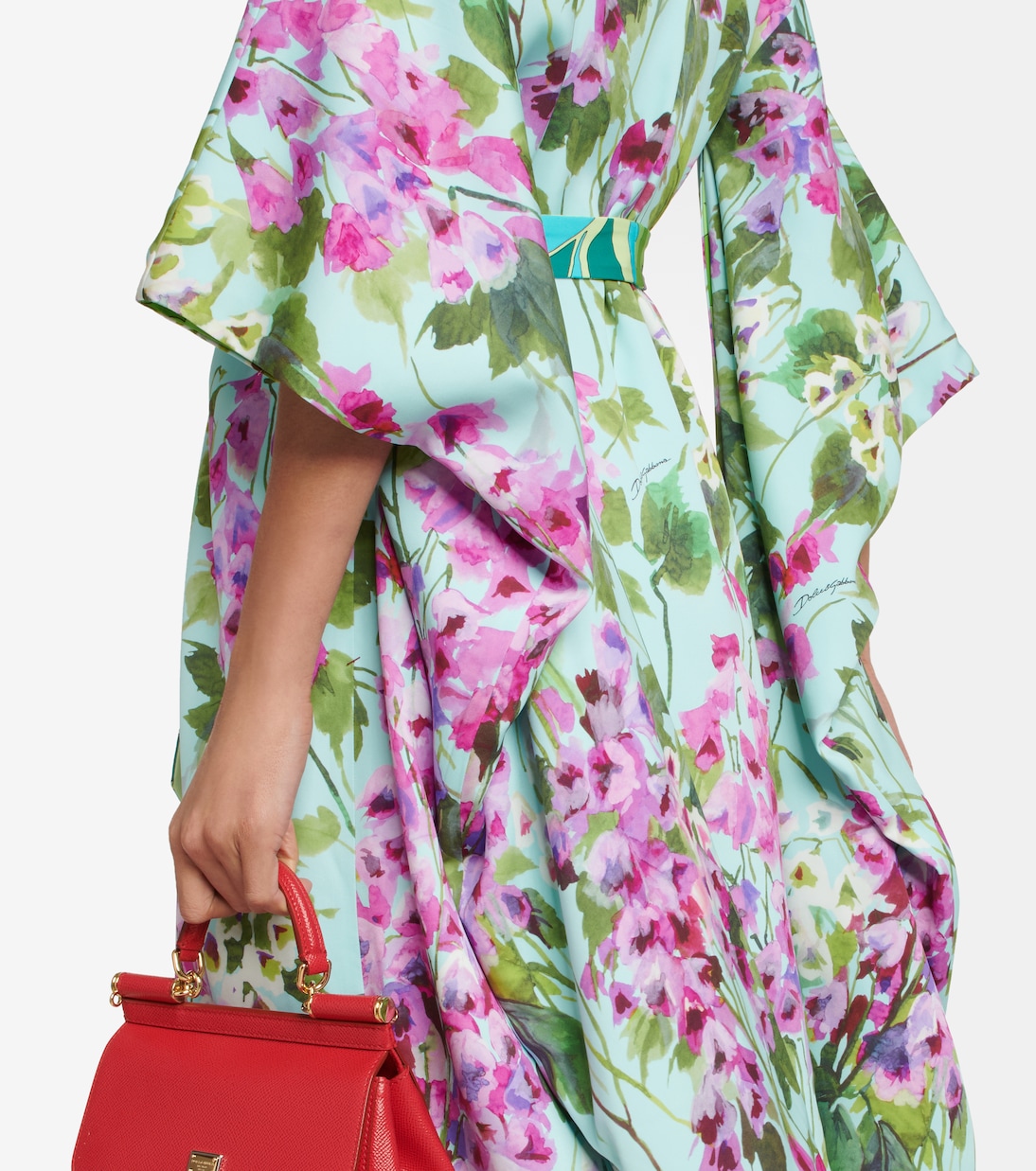 Floral silk charmeuse robe | Dolce&Gabbana