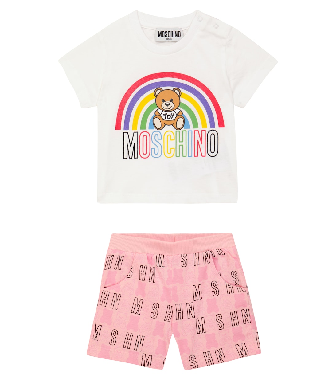 Baby - T-shirt e shorts in cotone | Moschino Kids