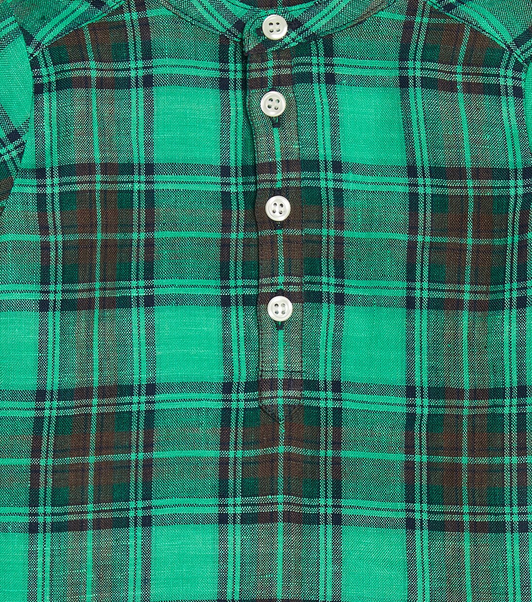 Baby - Camicia Emilio in lino a quadri | Bonpoint