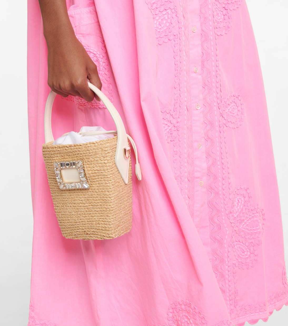 Self-tie cotton poplin midi dress | Juliet Dunn