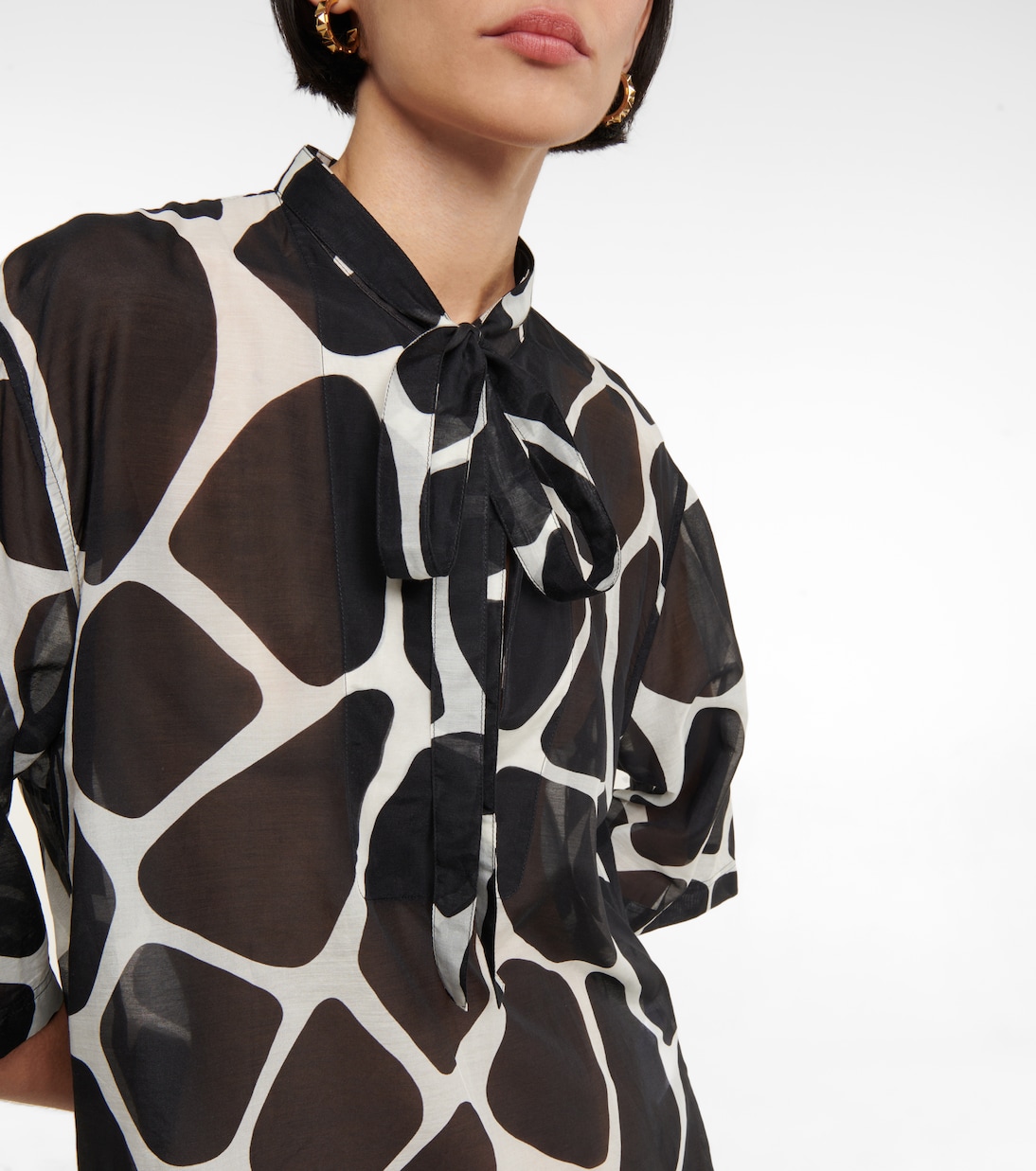 Printed cotton and silk minidress | Valentino