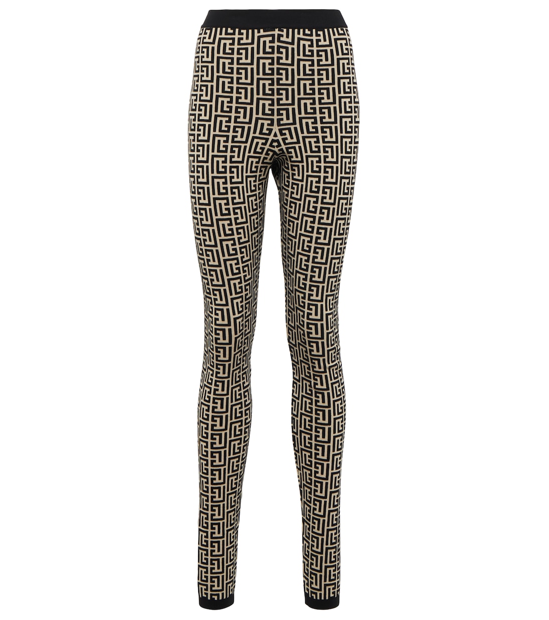 Leggings de jacquard en mezcla de lana | Balmain