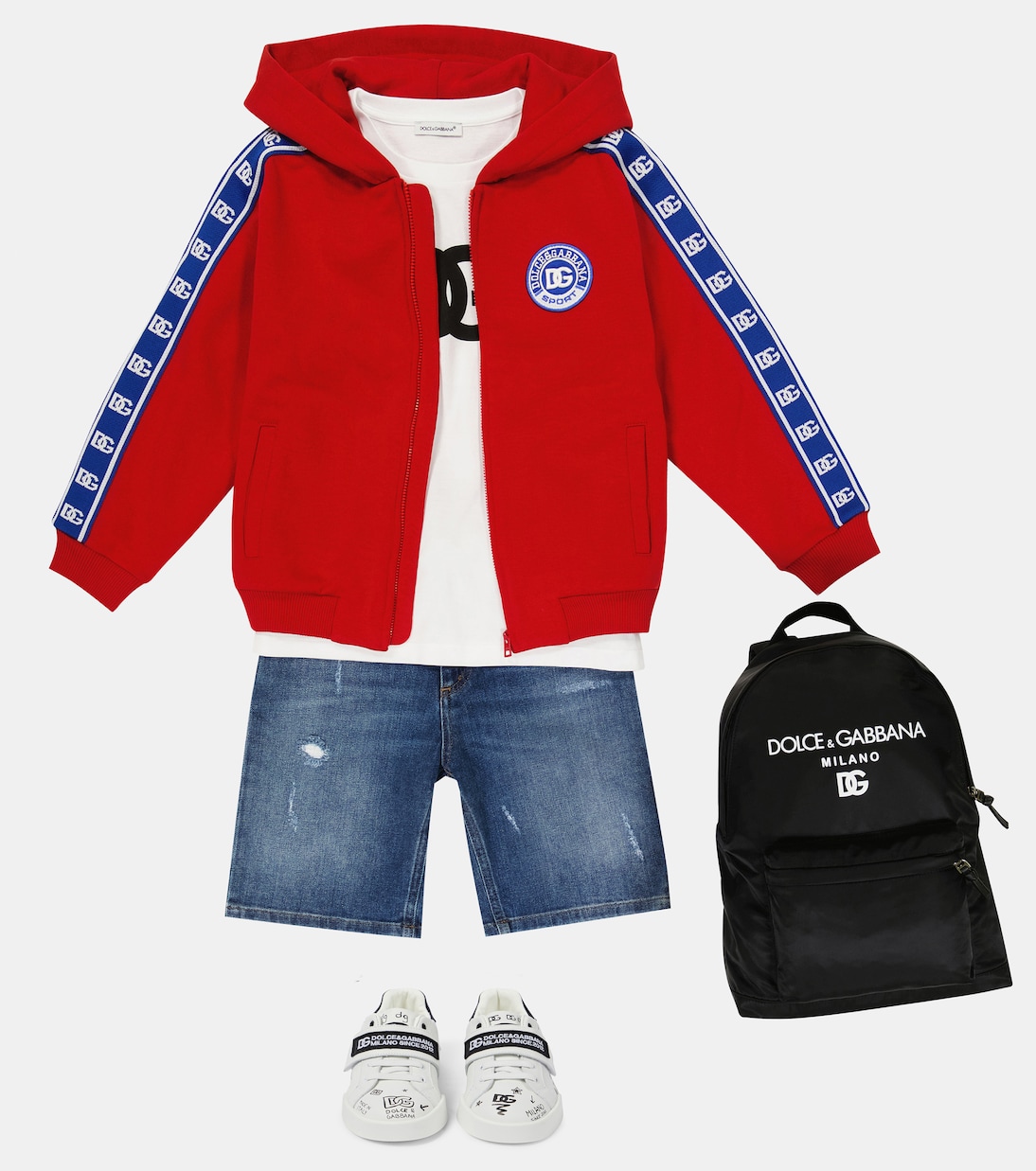 Zaino in nylon con logo | Dolce&Gabbana Kids