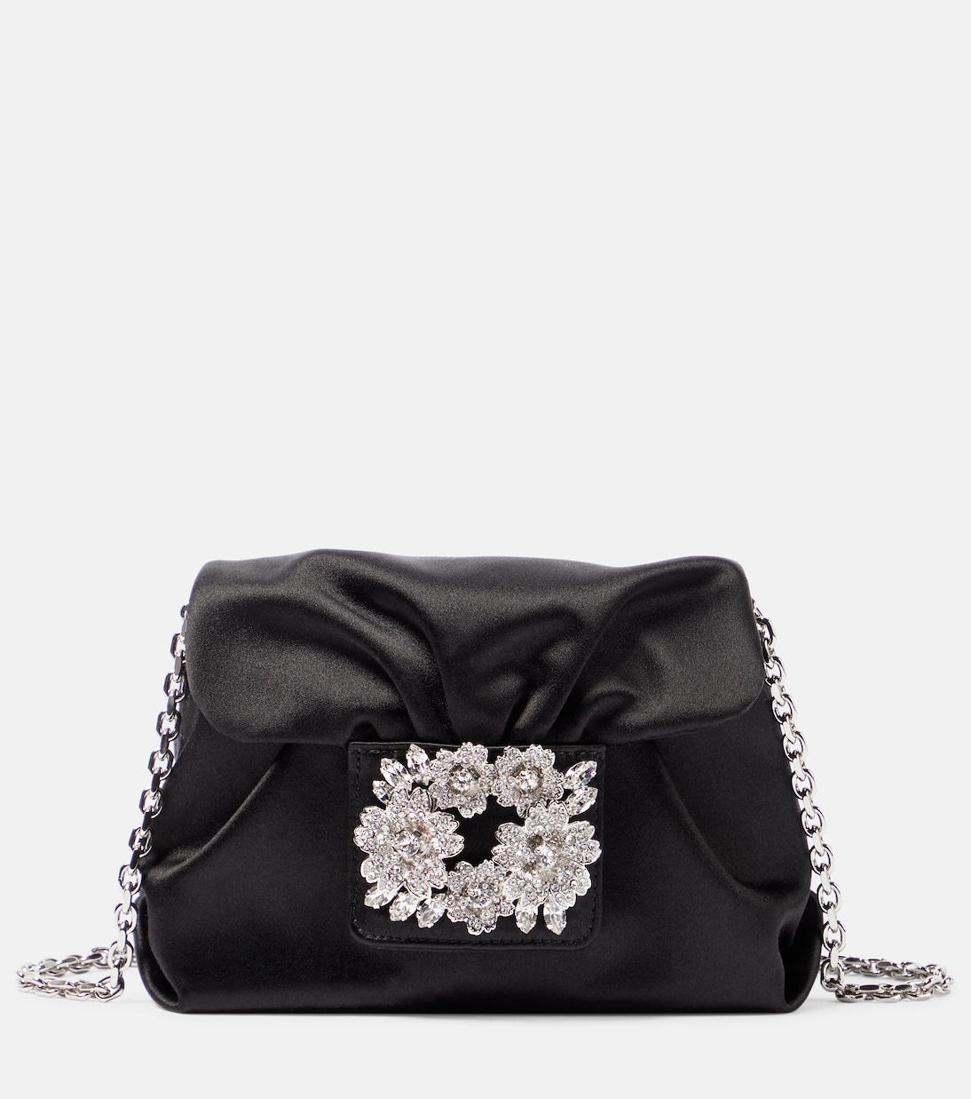 Bouquet embellished satin shoulder bag | Roger Vivier